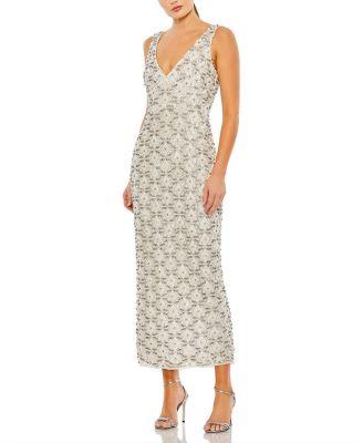 Fully Beaded Sleeveless Column Dress by MAC DUGGAL