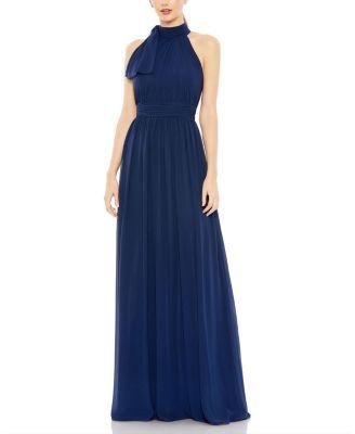 High Neck Chiffon Gown by MAC DUGGAL