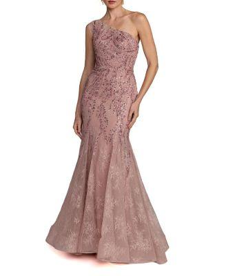 One Shoulder Embellisehd A Line Dress by MAC DUGGAL