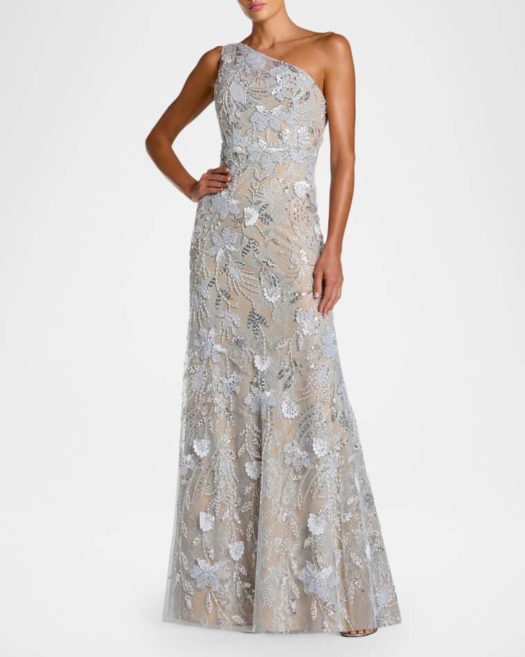 One-Shoulder Neckline Trumpet Gown by MAC DUGGAL