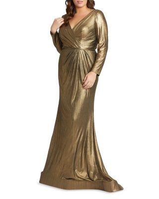 Plus Chic Metallic Evening  Gown by MAC DUGGAL