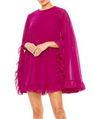 Ruffle Trim Dress by MAC DUGGAL