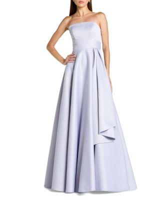 Satin Strapless A Line Ballgown by MAC DUGGAL