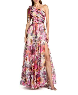 Side Cut Out One Shoulder Gown by MAC DUGGAL