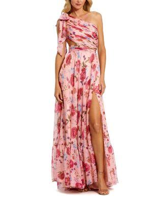Side Cut Out One Shoulder Gown by MAC DUGGAL