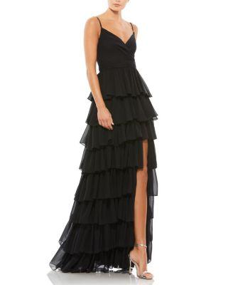 Sleeveless Gown with Ruffled Skirt by MAC DUGGAL