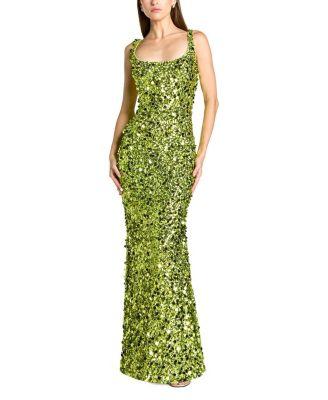 Sleeveless Sequin Paillette Column Gown by MAC DUGGAL