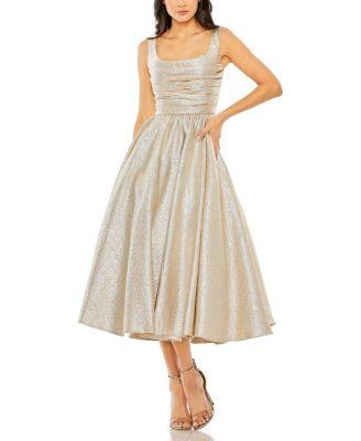 Square Neck Sleeveless A Line Dress by MAC DUGGAL