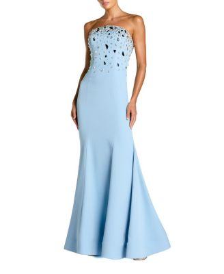 Strapless Embellished Crepe Mermaid Gown by MAC DUGGAL