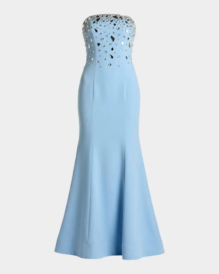 Strapless Embellished Mermaid Gown by MAC DUGGAL