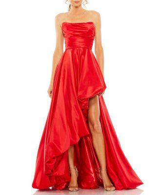 Strapless Ruched Gown by MAC DUGGAL