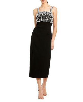 Wide Strap Embellished Top Midi Dress by MAC DUGGAL