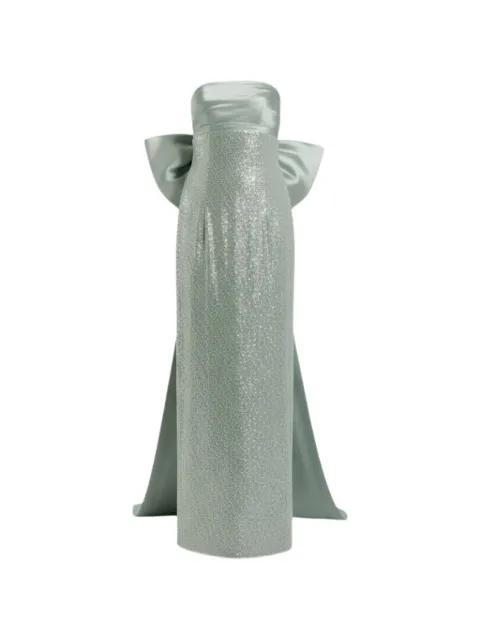 strapless bow-back maxi dress by MAC DUGGAL