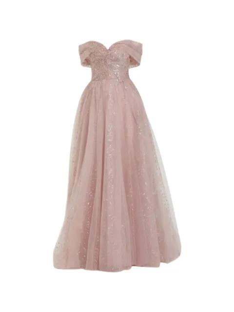 tulle-embroidered maxi dress by MAC DUGGAL