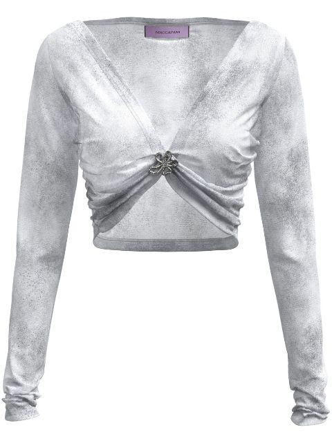Angela brooch-detail top by MACCAPANI