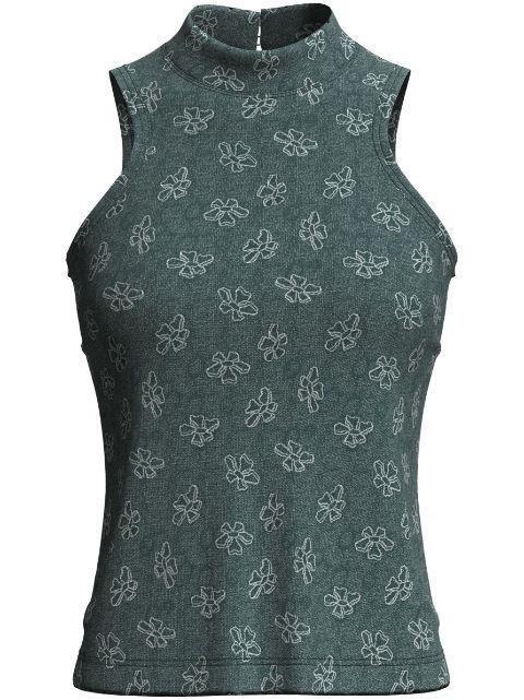 Kendra monogram-jacquard top by MACCAPANI