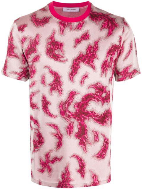 graphic-print jacquard T-shirt by MACCAPANI