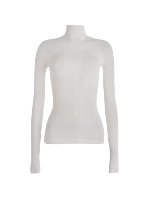 second skin mock-neck top by MACCAPANI