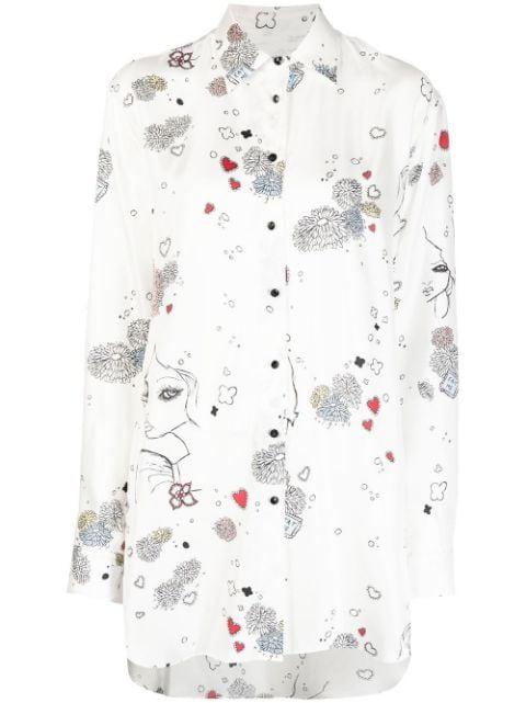 Rythmic oversized silk shirt by MACGRAW