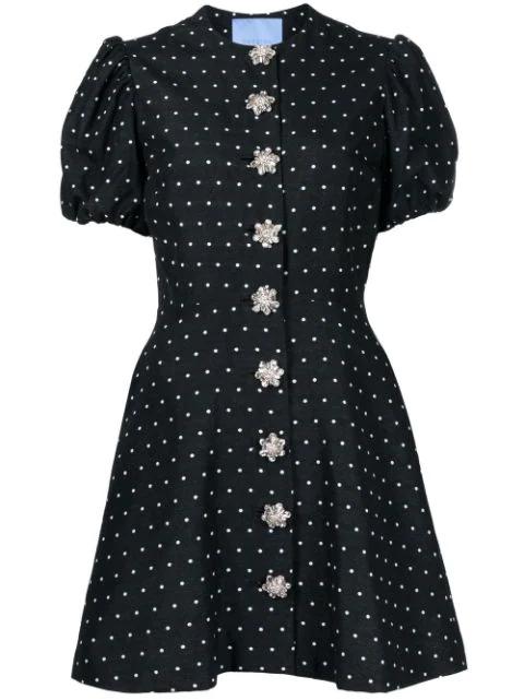 Sorbet polka-dot embroidered dress by MACGRAW