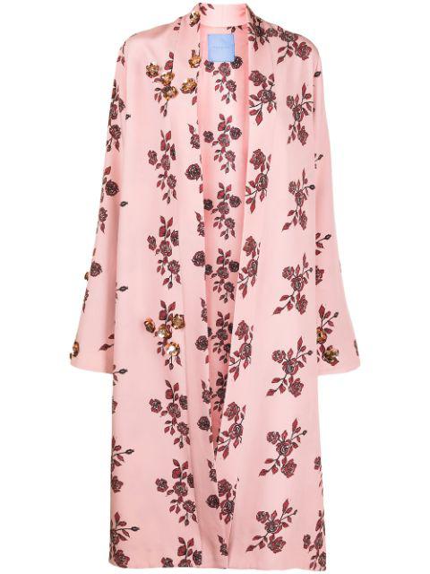 St Peters floral-print silk robe by MACGRAW