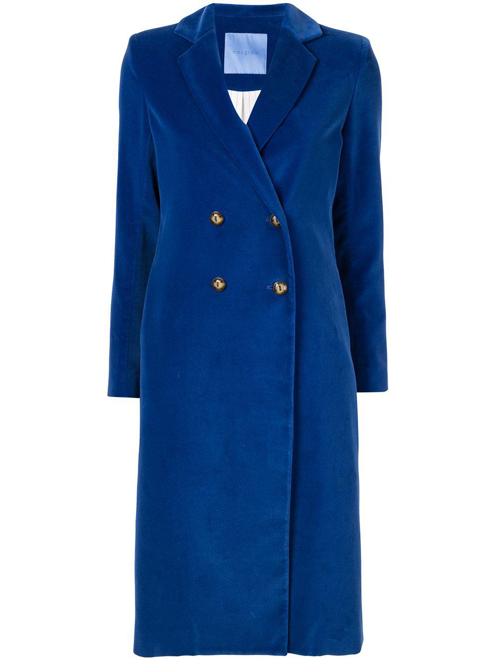 double-breasted midi coat by MACGRAW