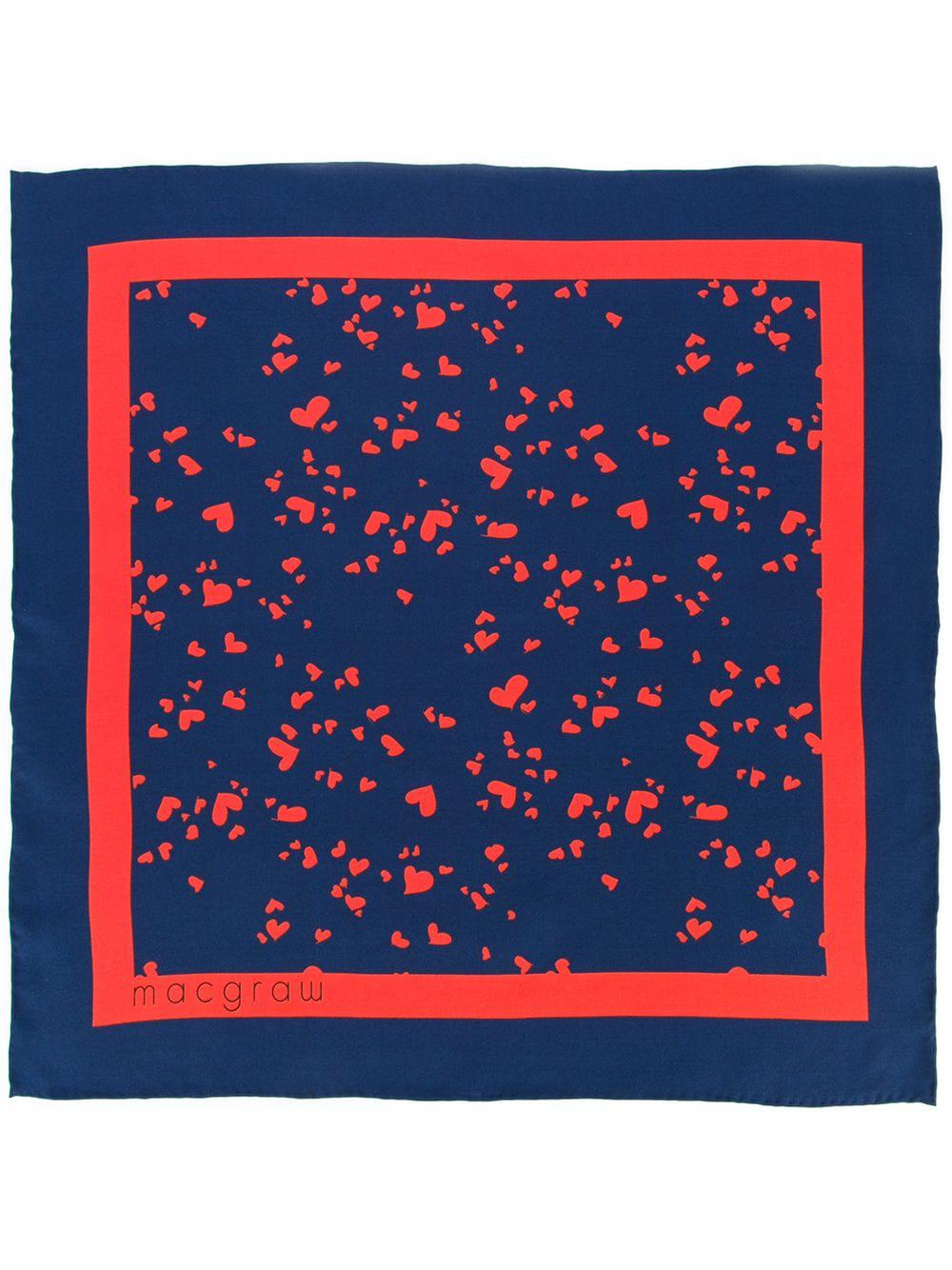 heart print neck tie by MACGRAW