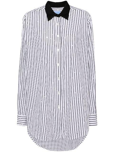striped oversized shirt by MACGRAW