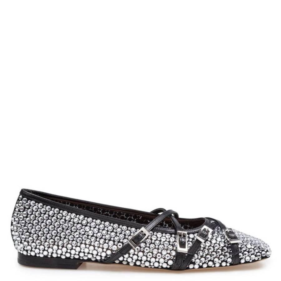 Mach & Mach Crystal Net Ballet Flats by MACH AND MACH