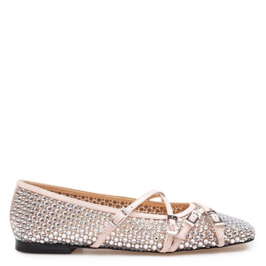 Mach & Mach Crystal Net Ballet Flats by MACH AND MACH