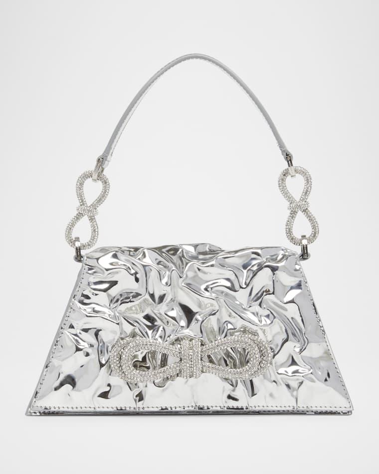 Samantha Bow Mirror Leather Top-Handle Bag by MACH AND MACH