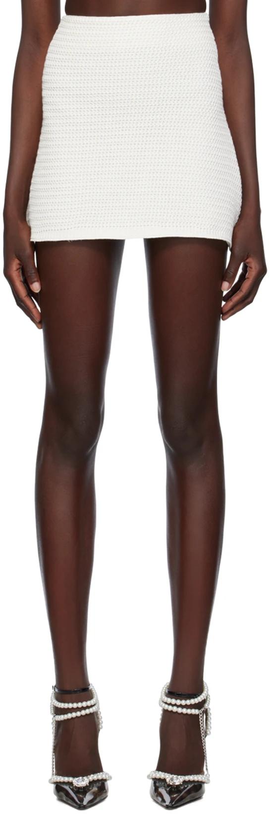 White Zip Miniskirt by MACH AND MACH