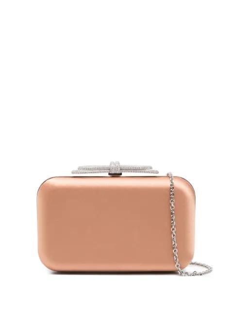crystal-embellished bow-detail clutch bag by MACH AND MACH
