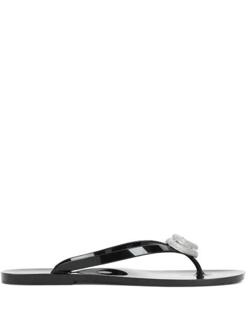 heart-charm flip flops by MACH AND MACH