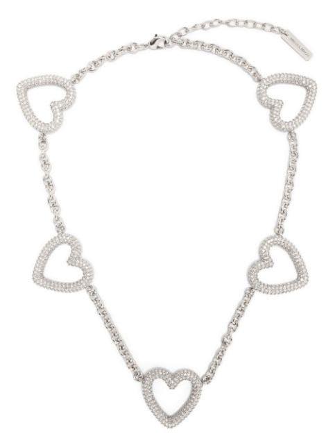 heart-shape crystal necklace by MACH AND MACH