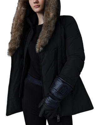 Adali Hooded Shearling Down Jacket by MACKAGE