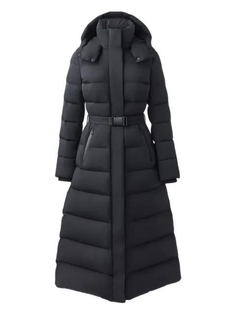 Calina-City hoodied belted puffer coat by MACKAGE