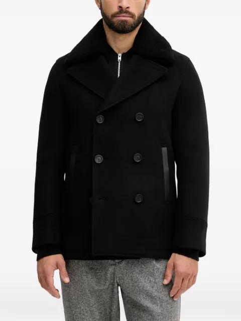 Cole shearling-collar double-breasted coat by MACKAGE