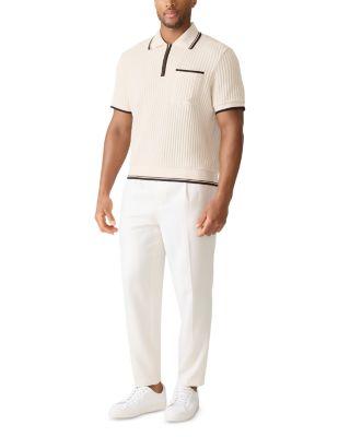 Estaban Crochet Knit Quarter-Zip Polo Shirt by MACKAGE