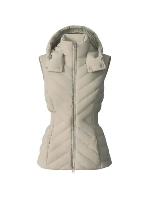 Hoshi hoodied chevron quilted vest by MACKAGE