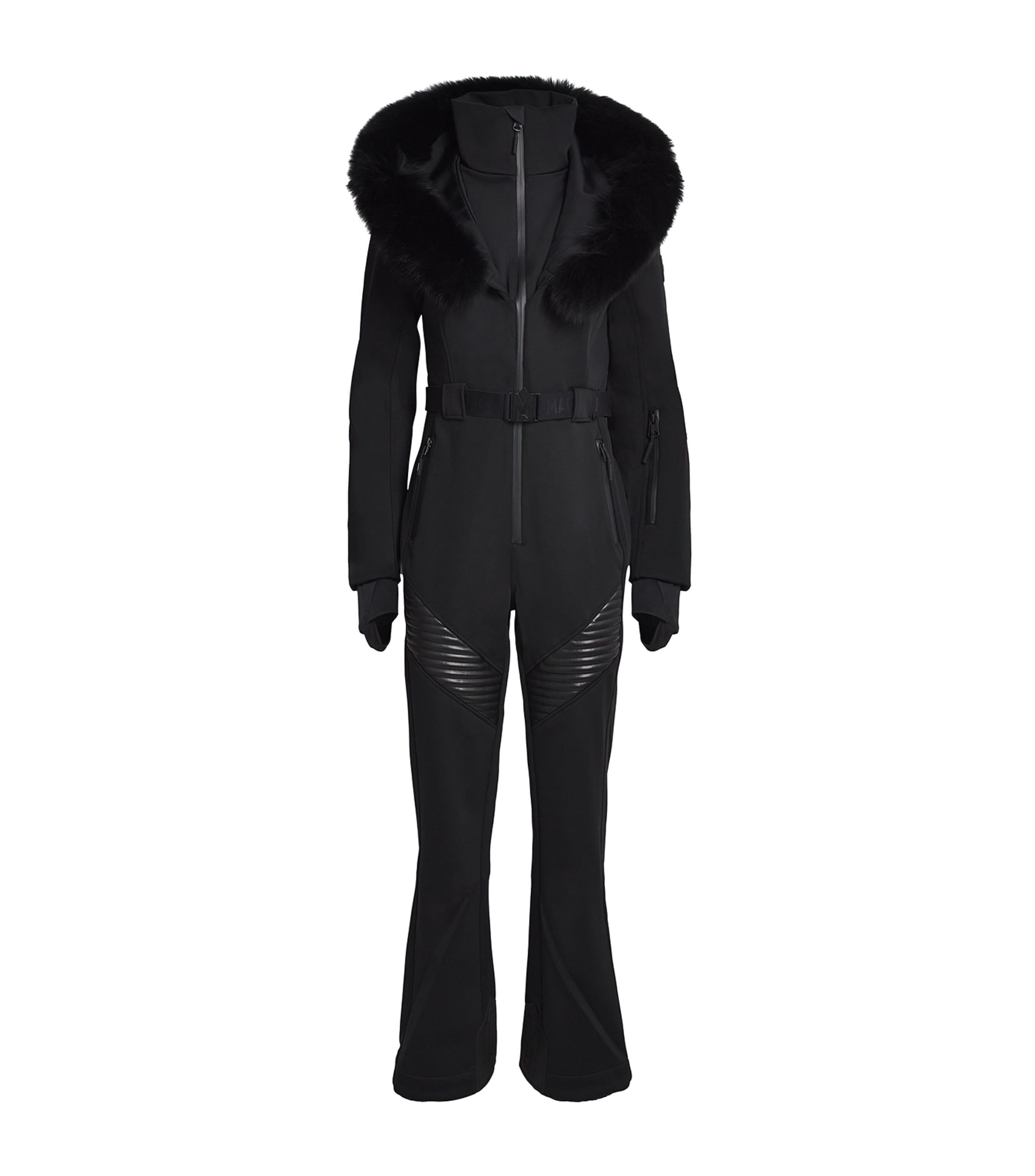 Mackage Bonded Fleece Fox Fur-Trim Elle-ZR Ski Suit by MACKAGE