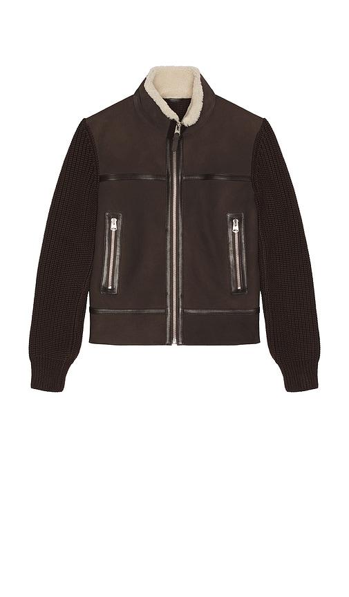 Mackage Jonathan Suede Full Zip Jacket in Brown by MACKAGE