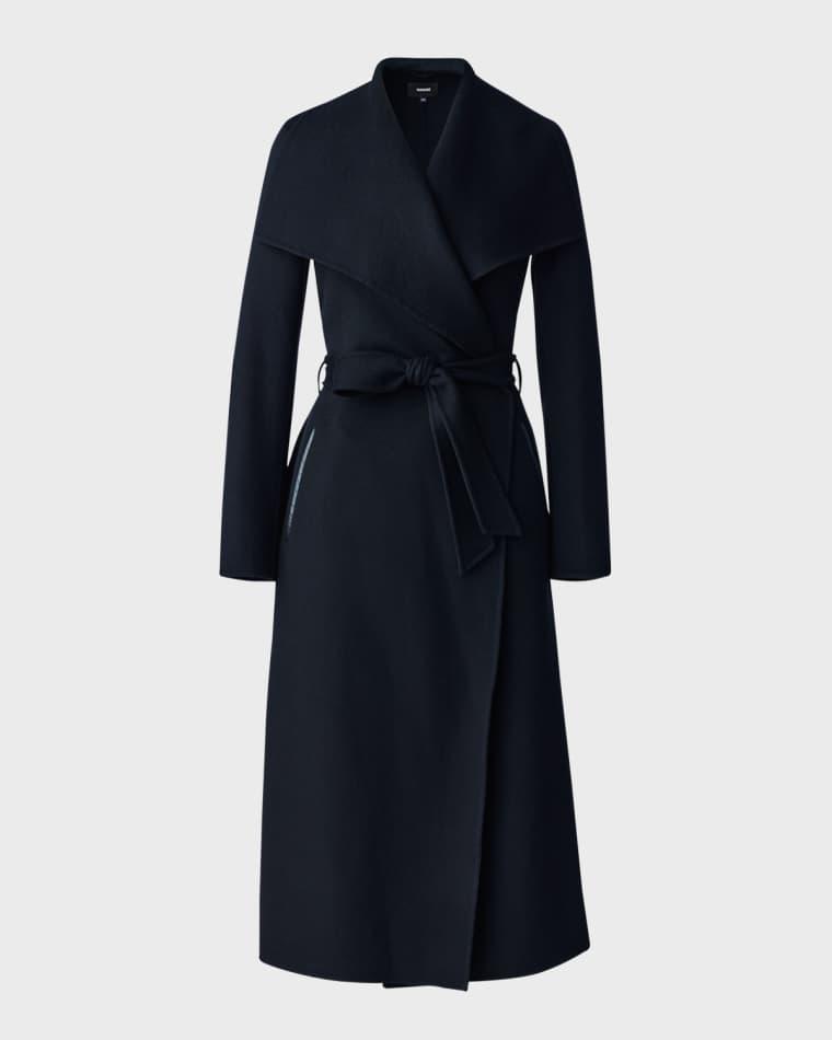 Mai Wool Belted Wrap Coat by MACKAGE