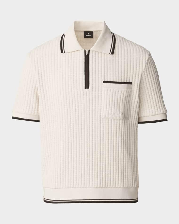 Men's Estaban Crochet Knit Polo Shirt by MACKAGE