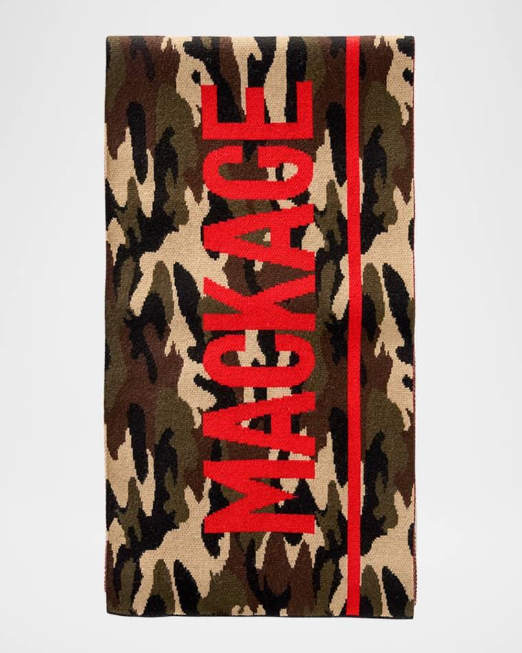 Men's Juno Wool Camouflage Logo Scarf by MACKAGE