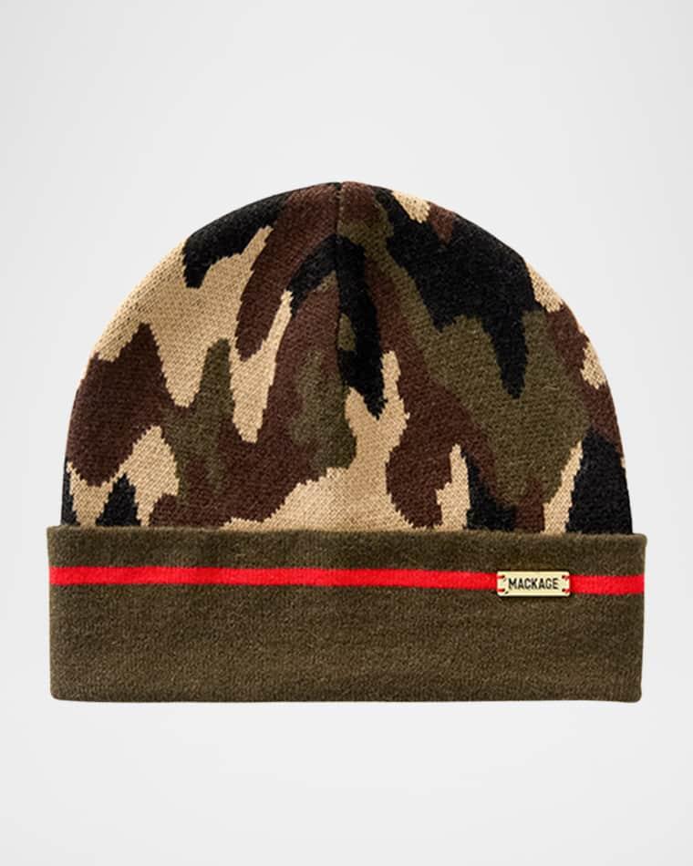 Men's Kiko Camouflage Knit Beanie Hat by MACKAGE