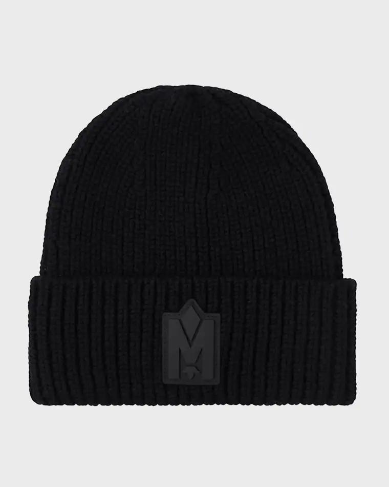 Men's M-Logo Patch Beanie Hat by MACKAGE