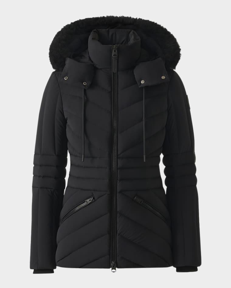 Nadia-SH Quilted Down Jacket with Detachable Hood by MACKAGE