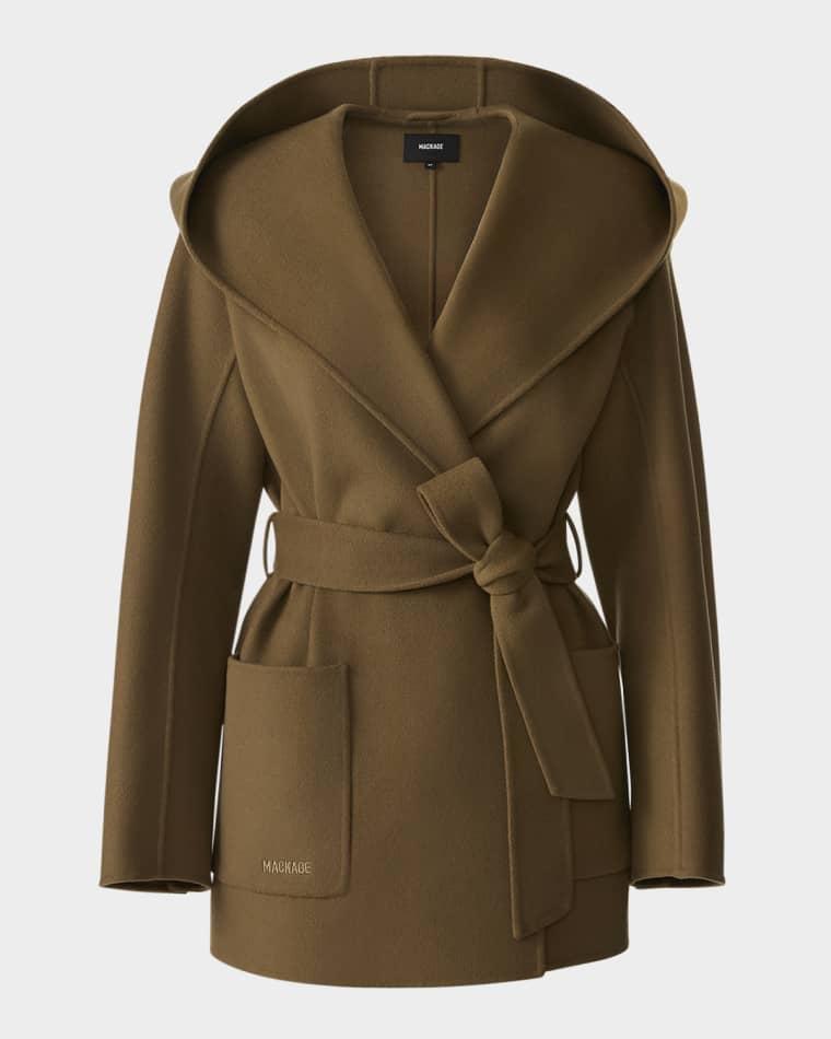 Paya Double-Face Wool Wrap Coat by MACKAGE