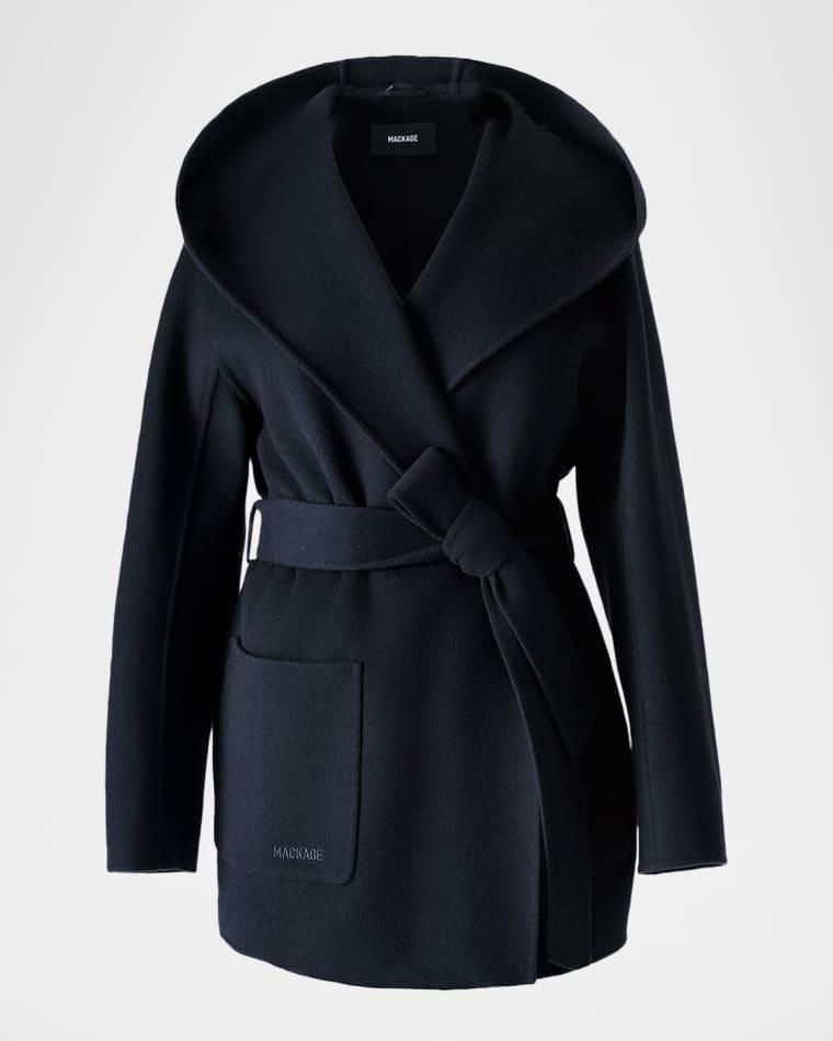 Paya-Z Hooded Wool Wrap Coat by MACKAGE